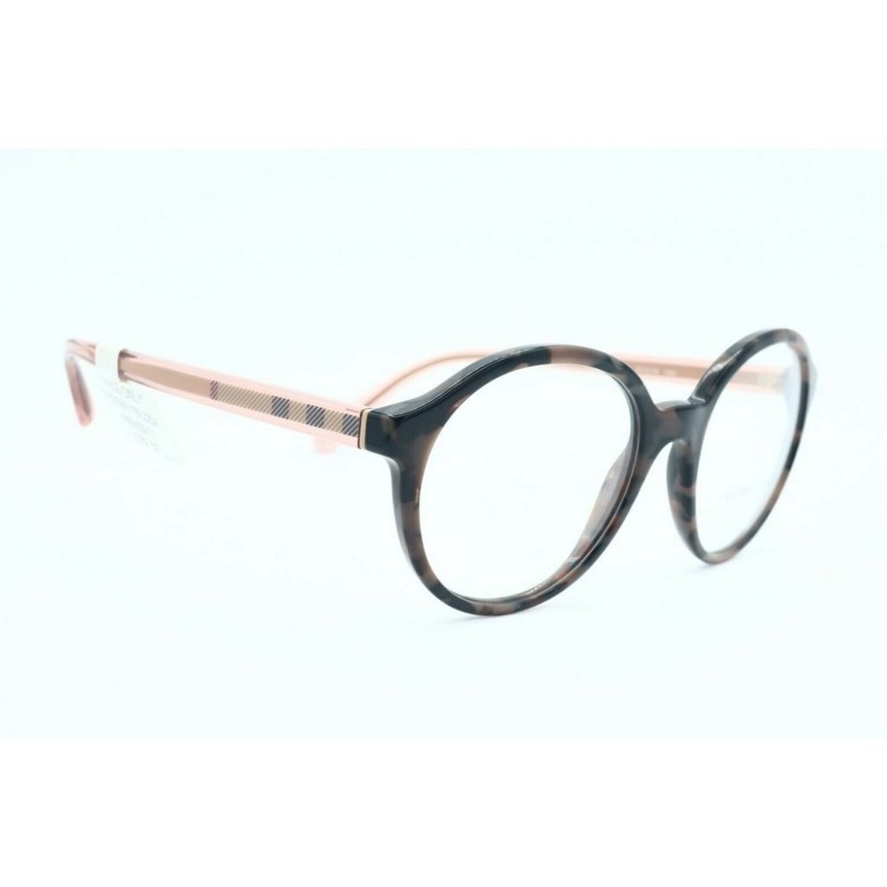 New Burberry B 2254 3624 Round Tortoise Eyeglasses Optical Frames 51mm - Picture 3 of 5